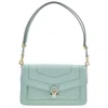 Bvlgari Serpenti Forever Leather East-west Shoulder Bag In Blue