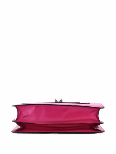 Pre-owned Bvlgari Serpenti Forever Leather Medium Shoulder Bag In Pink