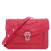 Bvlgari Serpenti Forever Leather Shoulder Bag In Red