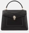 Bvlgari Serpenti Forever Medium Leather Tote Bag In Black