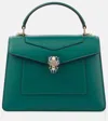 Bvlgari Serpenti Forever Medium Leather Tote Bag In Green