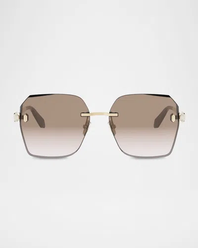 BVLGARI SERPENTI FOREVER METAL SQUARE SUNGLASSES
