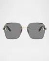 Bvlgari Serpenti Forever Metal Square Sunglasses In Gold