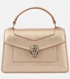 Bvlgari Serpenti Forever Mini Leather Tote Bag In Gold