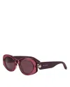 Bvlgari Serpenti Oval Sunglasses In Cherry Plum/violet