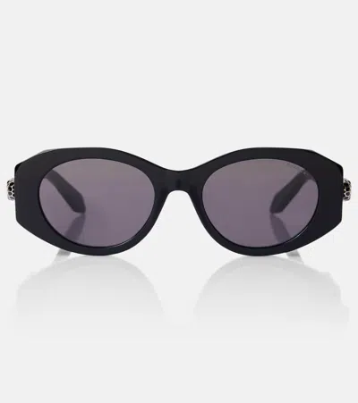 Bvlgari Serpenti Forever Oval Sunglasses In Black