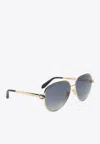 Bvlgari Serpenti Forever Pilot Sunglasses In Gray