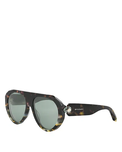 BVLGARI SERPENTI FOREVER PILOT SUNGLASSES, 56MM
