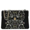 Bvlgari Serpenti Forever Pop-heart Lizard-leather Shoulder Bag In Black