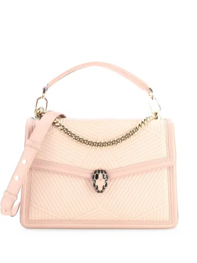 Pre-owned Bvlgari Serpenti Forever Quilted Leather Medium Shoulder Bag In 中性色