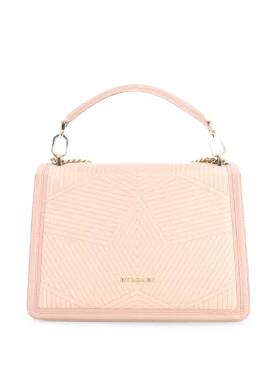 Pre-owned Bvlgari Serpenti Forever Quilted Leather Medium Shoulder Bag In Neutrals