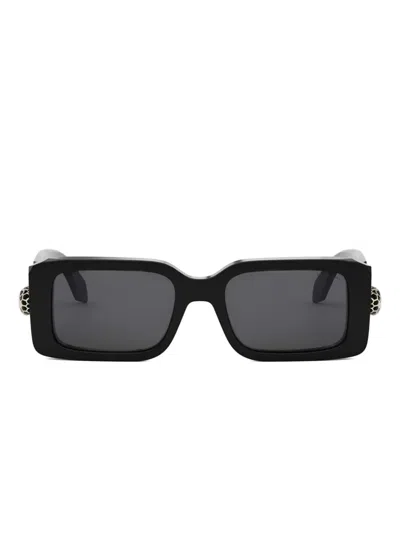 Bvlgari Serpenti Forever Rectangle-frame Sunglasses In Black