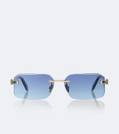 Bvlgari Serpenti Forever Rectangular Sunglasses In Multi