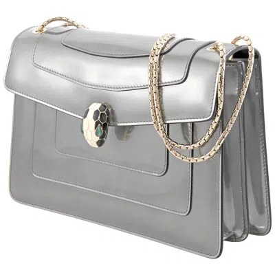 Bvlgari Serpenti Forever Shoulder Bag- Silver