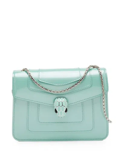 Pre-owned Bvlgari Serpenti Forever Shoulder Bag In Green