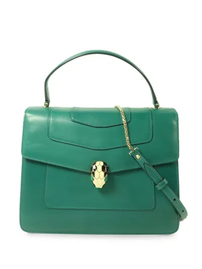 Pre-owned Bvlgari Serpenti Forever Shoulder Bag In Green