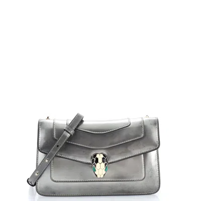 Bvlgari Serpenti Forever Shoulder Bag Metallic Leather Small In Multi