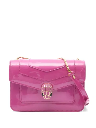 Pre-owned Bvlgari Serpenti Forever Shoulder Bag In Pink