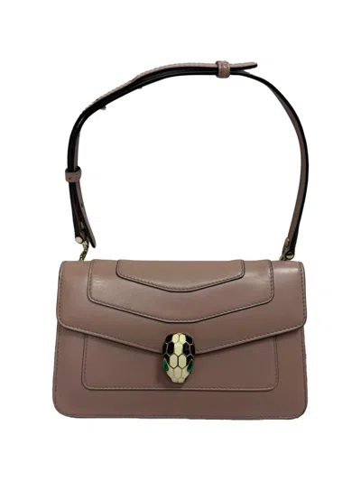 Pre-owned Bvlgari Serpenti Forever Shoulder Bag In Pink