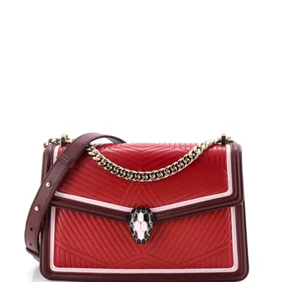 Bvlgari Serpenti Forever Shoulder Bag Quilted Leather Small In Multi
