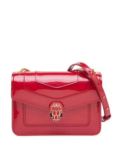 Pre-owned Bvlgari Serpenti Forever Shoulder Bag In Red