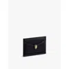 Bvlgari Womens Black Serpenti Forever Snakehead-embellished Leather Card Holder In Black