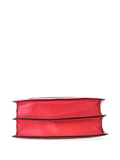 Pre-owned Bvlgari Serpenti Forever Square Leather Large Shoulder Bag In ピンク