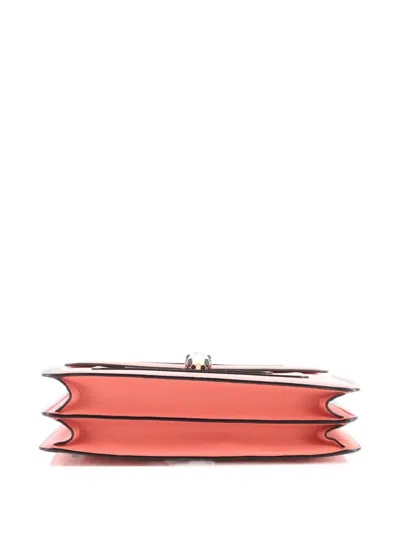 Pre-owned Bvlgari Serpenti Forever Square Leather Medium Shoulder Bag In Pink