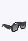 Bvlgari Serpenti Forever Square Sunglasses In Black