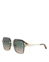 Bvlgari Serpenti Forever Square Sunglasses, 58mm In Brown