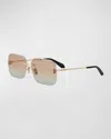 Bvlgari Serpenti Forever Square Sunglasses In Goldother Gradient Brown