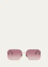 Bvlgari Serpenti Forever Square Sunglasses In Rose Gold Bordeaux Gradient