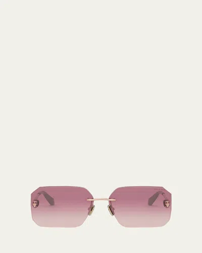 Bvlgari Serpenti Forever Square Sunglasses In Pink