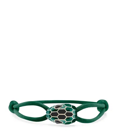 Bvlgari Serpenti Forever String Bracelet In Green