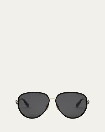Bvlgari Serpenti Forever Sunglasses In Gold Gradient Smoke