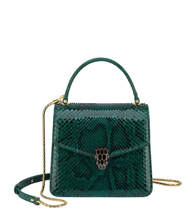 Bvlgari Serpenti Forever Top-handle Bag In Green