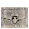 Bvlgari Serpenti Forever Trifold Compact Wallet In Sand