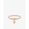 Bvlgari Pink Serpenti Forever Yellow Gold-plated Brass And Leather Bracelet In Gold