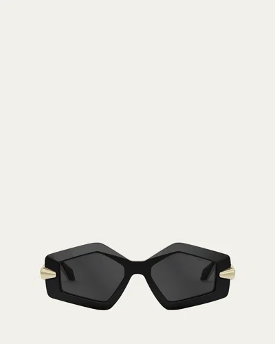 Bvlgari Serpenti Geometric Sunglasses In Black