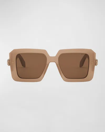 Bvlgari Serpenti Geometric Sunglasses In Brown