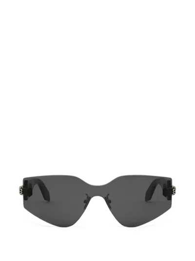 Bvlgari Serpenti Geometric-frame Sunglasses In Black