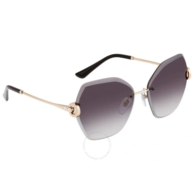 Bvlgari Serpenti Grey Gradient Butterfly Ladies Sunglasses Bv6105b 20148g 62 In Gold / Grey / Pink / Rose / Rose Gold