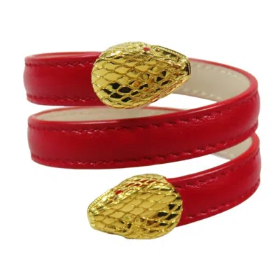 Pre-owned Bvlgari Serpenti Leather Charm Bracelet () In Multi
