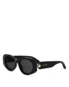 Bvlgari Serpenti Oval Sunglasses, 52mm In Black/gray Solid