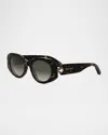 Bvlgari Serpenti Oval Sunglasses In Dark Havana Gradient Brown