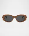 Bvlgari Serpenti Oval Sunglasses In Brown