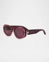Bvlgari Serpenti Oval Sunglasses In Shiny Violet Violet