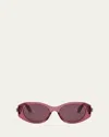 Bvlgari Serpenti Oval Sunglasses In Shiny Violet Violet