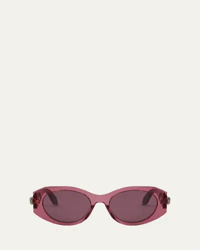 Bvlgari Serpenti Oval Sunglasses In Shiny Violet Violet