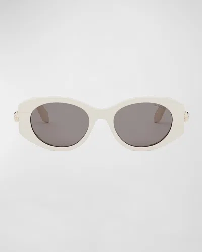 Bvlgari Serpenti Oval Sunglasses In Gray